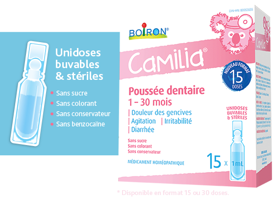 Camilia boiron : apaiser la poussée dentaire de bébé avec l'homeopathie